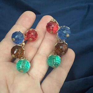 Rare signed Napier East India Earrings climber  Book piece